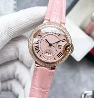 Mouvement de quartz Fashion Watch 33 mm 316 ￉tui en acier inoxydable ceinture saphir miroir Sun Moon Star Life Waterproof Luxury Watches Watch Pink Designer 2022 AAA