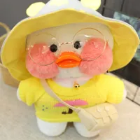1pc 30cm sevimli ördek peluş oyuncak karikatür kawaii ördek doldurulmuş bebek yumuşak hayvan bebekleri çocuk oyuncaklar için doğum günü hediyesi lj2009143135