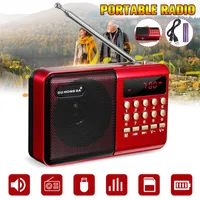 Neue Mini Tragbare Radio Handheld Digital FM USB TF MP3 Player Lautsprecher Wiederaufladbare246G