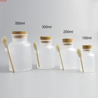 100 x leer 100 g 200 g 300 g 500 g Abs Plastik Badesalzflasche 200 ml Pulver Plastikflasche mit Korkglas Holz Spoongood Produkt216L