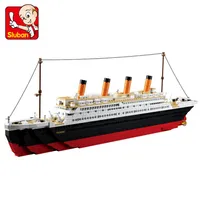 Sluban Titanic Kreuzfahrtschiff Seri Bausteine ​​B0577 1012PCS Kinder versammelten Dampfschiff -Modell BT Gift für Jungen Mädchen248n