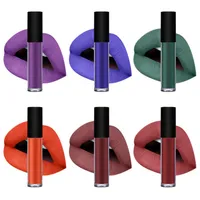 L￡pices labiales de maquillaje de etiquetas privadas personalizadas Gloss de 6 colores 6 colores oscuro impermeable de larga duraci￳n estampada mate de labios mate 3040