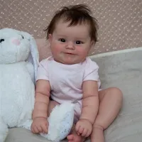 NPK 50cm Reborn Baby Doll recém-nascido menina bebê realista real Touch Maddie com cabelos com ranhas de alta qualidade Doll artesão de arte 2214U