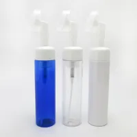 200ml Soap Foaming cream bottle with silicone brush head cleansing mousse foam pump Dispenser plastic cosmetic container265g