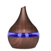 300 ml USB Elektrisch Aroma Luftdiffusor Holz Ultraschall Luftbefeuchter cooler Nebelhersteller f￼r Home234H