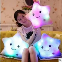 35 cm Toy creativo Juguete Luminoso Lumino suave Plush brillante Cami￳n de coloridos Cuschion Led Toys Regalo para ni￱os Ni￱as Girl240n