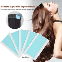 60pcs Tapeur capillaire Adhesive Glue Double Side Super Tapes étanche pour la peau Toard de lace à coiffure Tool2449