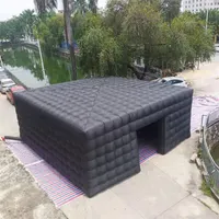 Nouvel artiver noir 8x8x3 8m Black Cube Tent gonflable Marquee House Square Party Cinema Bâtiment personnalisé252f