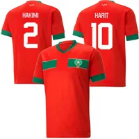 2021 2022 Marocko Soccer Jerseys Hakimi Boufal Saiss Belhanda Boufal Ziyech Aboukhlal Nesyri Hem Away 21 22 Fotbollskjortor