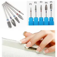 5pcs Set Milelings Cutters Carbide Nail Drill Bit Electric Electric Nail Force Drill Metal Bits for Electric Manucure Nail Drill Accessories 2020
