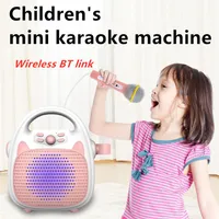 Kids karaok oyuncusu k Sing Home Audio Kablosuz BT Micro Telefon Video Çocuklar Mini Makine TV KTV Konuşmacı Hoparlör Handheld Micro2213