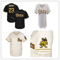 Custom Salt Lake Bees 1959 Baseball Vintage Jersey خياطة أي اسم رقم رجل نساء Youht Cream أسود أبيض الحجم S-4XL