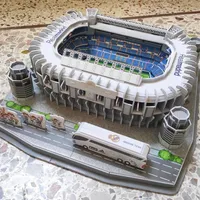 3D Трехмерное резкое футбольное поле-это игрушки детской стадион Модель Стадиона Сборка