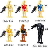 009-014 24 PCS كامل مساحة حرب Minifigs لبنات Toy Robot Super Battle Droid Mini Action Figure for Kids319C