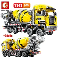 City Engineering Bulldozer Crane Сборка Technic Car Truck Excavator Roller Blurecs Blocks Bricks Construction Toys2661