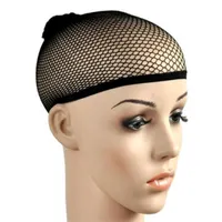 عالي الجودة 20 pcs جديد شبكة السمك الجديدة Weaving Wig Cap Eventible Hair Hair Net Snood Caps أسود اللون الملحقات 298e