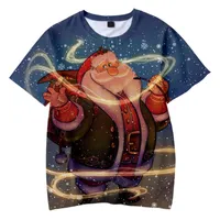 T-shirts masculins kawaii enfants t-shirt joyeux Noël 3d t-shirt garçons filles courte manche tshirt d'été