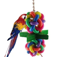 Andra fågelförsörjningar Hållbara och praktiska flerfärgade boll sneaker papegoja tugga stjärna sko kreativ bur klättring hängande leksaker färgglada pendan