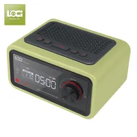 Luxus ibox H90 Holzschrank PU Leder Bluetooth-Lautsprecher mit Kalender Weck