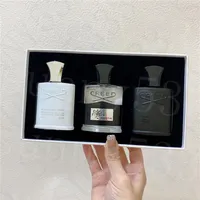 Últimos nuevos perfumes de mujer Spray de fragancia sexy 3 en 1 set Creed Aventus Tweed Silver Mountain Water Fragance de larga duración CO291Z