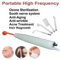 Multi-functional Portable D'arsonval Darsonval High Frequency Facial Skin Care HF Hair Care Device Professional Kit with Gift237l