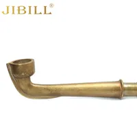 Jibill Vintage Smoking Metal Tobacco Pipeアンティークタバコホルダー2インチ1ハンドメイド伝統的なレトロ銅エクストラロングブラスステム95cm AR0017