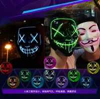 Halloween Toy Party Maske Skelettatmosphäre Requisiten LED Glühen Glitzermaske