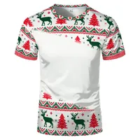 Erkek Tişörtleri Noel Diy Boş Polyester Erkekler/Kadınlar için Kısa Kollu Tişört/Çocuklar Usamenlerin İnce ve Hafif Kumaş Boya Üstleri