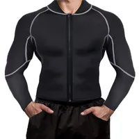 Corps pour hommes Shapers Palicy Exercice Sweat Dress Shirt Sigle de Sauna N￩opr￨ne Slimming Fitness Veste de gym pour les combinaisons d'entra￮nement musculaire de base '