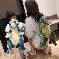 Creative 3D Dinosaur Baby Backpack Cute Animal Cartoon Plush Toy Travel Backpack Tyrannosaurus Girls Christmas GIF2223