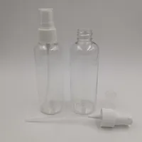 100pcs lot 100ml Pet Plastic Vide Rempilable Perfume Perfume Bottle Clear Mist Spray Pitter avec pulv￩risateur blanc240u