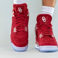 Ayakkabı Top 4 Oklahoma Sooners Mens Basketbol Süet PE Eğitimleri Spor 4S Üniversitesi Kırmızı Sıçrama Mürekkep Buz Mavisi Beyaz Beyaz Açık Skateboa191b
