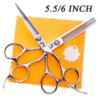 ZY 5 5 6 Schwarz Japan Haarschere Schere billige Friseurschere Friseur Ausd￼nnung Friseur Rasiermesser Haarschnitt2221