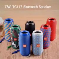 TG Yükseltme Kılıfları TG117 Kablosuz Bluetooth Hoparlör Taşınabilir Eklenti Kart Açık Hava Spor Ses Çift Korna Su geçirmez Hoparlörler 7Col236f