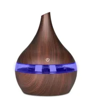 300 ml USB Elektrisch Aroma Luftdiffusor Holz Ultraschall Luftbefeuchter cooler Nebelmacher f￼r Home311e