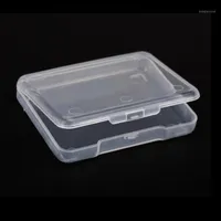 5pcs koleksiyon konteyner kasa takılar bitirme aksesuarları plastik şeffaf küçük net mağaza kutusu kapak depolama kutusu1220y