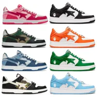 Sk8 Men Women Casual Shoes A Bapestas Sta Low ABC Camo Stars White Green Red Black Yellow Sneakers