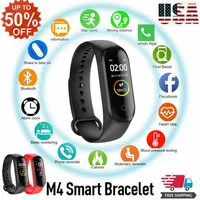 2019 new M4 smart bracelet heart rate blood pressure monitoring information waterproof step counter color screen sports bracelet s2164
