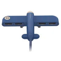 Expansor de tipo de avión Hub 1 con 4 2 0 USB Splitter para teléfonos iPad U Disk Disk Mouse Ventilador USB ETC 254R