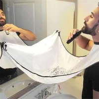 Limpeza de panos de barba Capa de avental para homens raspando a prova d'água de aparar babador com bigode de sucção 2324