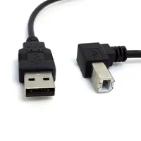 USB 2 0 Um homem para B masculino para baixo 90 graus de impressora angular Scanner HDD Cabo 1 5m 5ft207x