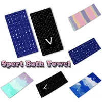 Luxury Letter Printed Towel Men Women Sports Gym Swimming Beach Bath Towels Long Size 35 75CM Couple Bathroom Gift218h