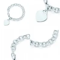 Charme para presentes em forma de coração feminino elegante pulseira de pulseira Tif Bracelet Matching World 2 R22469