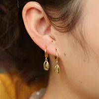 Novo Brincos de Casca de Casca Drop Gold de Gold Gold Personalidade Moda em forma de Moda Mulher Earring Boho Jewelry Gift 2019260L