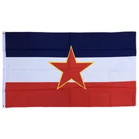 Bandeira de 3x5 pés de iugoslávia pendurada em uso de publicidade em poliéster impresso em todos os países cair 275r