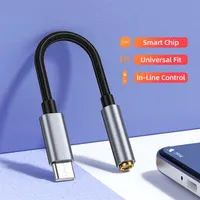 USB Type C to 3 5mm Jack Audio Adapter Male to Female 3 5mm AUX Adapter Headphones Earphone Cable For Huawei Mate 40 Pro Xiaomi304T