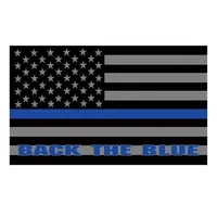 Back The Blue American Police Flag 3x5 стран Custom 3x5 Polyester Digital Printed Home Outdoor Decoration298d