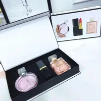 Cole￧￣o de maquiagem de boa maquiagem Matte Lipstick 15ml Perfume 3 em 1 kit de cosm￩ticos com caixa de presente para mulheres entrega r￡pida2870