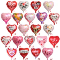 Inflatable heart shape wedding party balloons decorations supplies 18 Inch love you helium foil balloon Valentine's day ballo274D