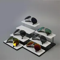 Lunettes acryliques à haute garde Stand Lunettes de soleil Porte-lunettes de lecture Vision nocturne Showcase Cosmetic Jewelry Display Rack Fre219y